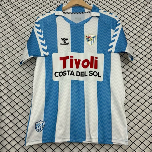 2024 Málaga CF  White and Blue Commemorative Edition Fans Soccer Jersey