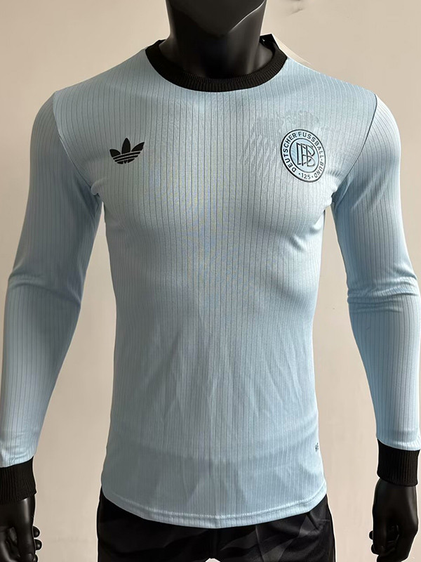 25/26 Germany Blue Goalkeeper 125th Anniversary Edition Long Sleeve Player Version Soccer Jersey