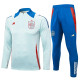 24/25 Spain Light Blue Half Pull Tracksuit  (半拉链、B832)