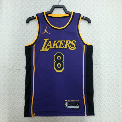 22/23 LAKERS BRYANT #8 Purple Top Quality Hot Pressing NBA Jersey (Trapeze Edition)