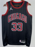 22/23 BULLS PIPPEN #33 Black Top Quality Hot Pressing NBA Jersey (Trapeze Edition) 飞人版