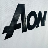 2010/2011 Man Utd Away  Long Sleeve Retro Soccer Jersey (欧冠版\胸前字)