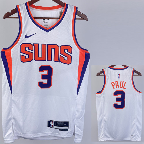 22/23 SUNS PAUL #3 White Top Quality Hot Pressing NBA Jersey