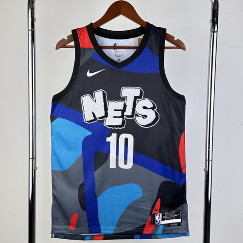 23/24 NETS SIMMONS #10 Blue Black City Edition Top Quality Hot Pressing NBA Jersey