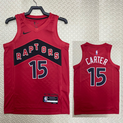 22/23 Raptors CARTER #15 Red Top Quality Hot Pressing NBA Jersey