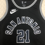 22/23 SA Spurs DUNCAN #21 Black Top Quality Hot Pressing NBA Jersey (Retro Logo)