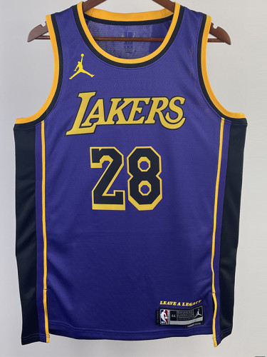 22/23 LAKERS HACHIMURA #28 Purple Top Quality Hot Pressing NBA Jersey (Trapeze Edition)