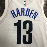 22/23 Nets HARDEN #13 White City Edition Top Quality Hot Pressing NBA Jersey