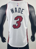 22/23 HEAT WADE #3 White Top Quality Hot Pressing NBA Jersey (V领）
