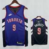 24/25 Raptors  BARRETTF # 9  Blue Retro Top Quality Hot Pressing NBA Jersey