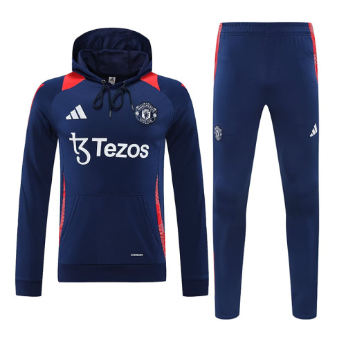 24/25 Man Utd Royal Blue Hooded  Tracksuit