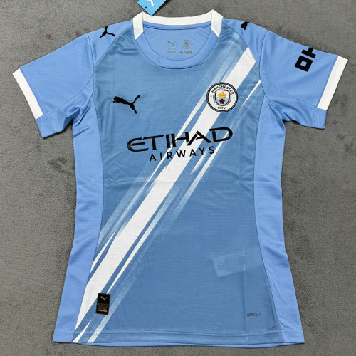 25/26 Man City Home   Women  Soccer Jersey