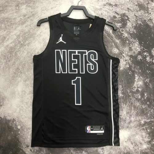 22/23 NETS BRIDGES #1 Black Top Quality Hot Pressing NBA Jersey (Trapeze Edition)