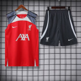 24/25 LIV Red Gray Shoulder Tank top and shorts suit （灰肩）