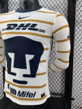 24/25 Pumas UNAM Away  Long Sleeve  Player Version Soccer Jersey