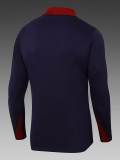 24/25  England Blue Purple Kids Half Pull Tracksuit  (半拉链)(儿童）