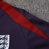24/25  England Blue Purple Kids Half Pull Tracksuit  (半拉链)(儿童）