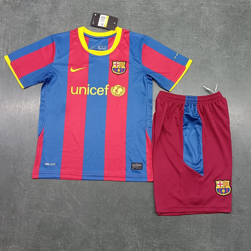 10/11 BAR Home  Retro Kids Soccer Jersey
