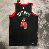 22/23 RAPTORS BARNES #4 Black red Top Quality Hot Pressing NBA Jersey (Trapeze Edition)