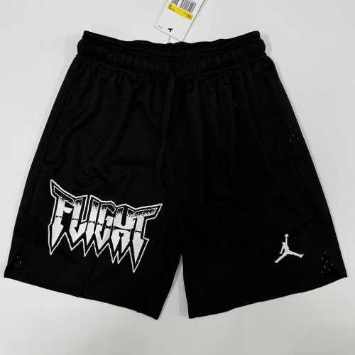 24/25 N48 JOR Black Breathable Sports  shorts(带孔、前带图标)