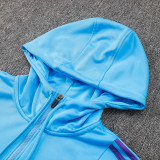 24/25 Argentina Light Blue Kids Hooded  Tracksuit # E974加绒童装