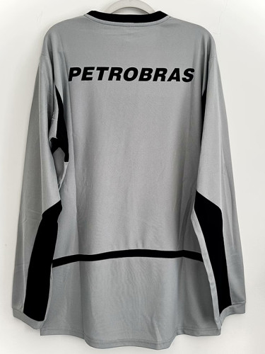 2002/2003 Flamengo Grey Goalkeeper Long Sleeve  Retro Soccer Jersey