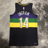 22/23 Pelicans INGRAM #14 Black City Edition Top Quality Hot Pressing NBA Jersey
