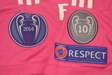 2014/2015 RMA Away Pink Long Sleeve Retro Soccer Jersey (长袖)