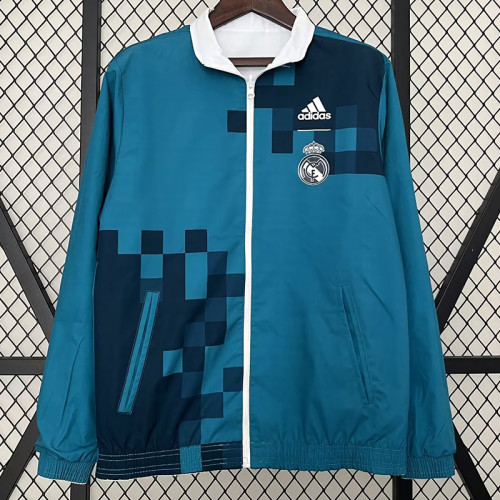 17/18 RMA White & Blue Retro Double Sided Windbreaker (双面风衣)