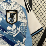 2024 Japan White Blue  Anime version Fans Soccer Jersey
