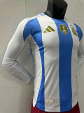 24/25 Argentina Home  Long Sleeve  Player Version Soccer Jersey(长袖球员)