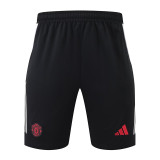 24/25 Man Utd Black Training Short Suit(胸前带广告）