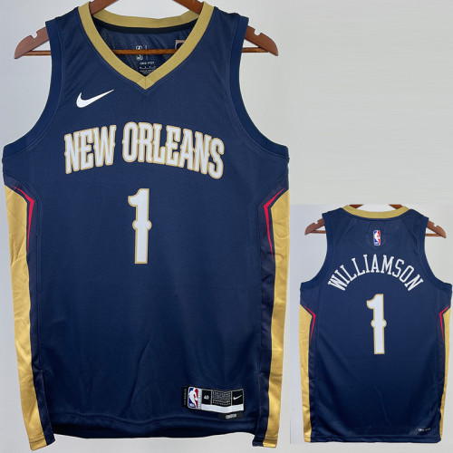 22/23 Pelicans WILLIAMSON #1 Royal Blue Top Quality Hot Pressing NBA Jersey