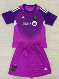 25/26 Los Angeles Purple Goalkeeper Kids Soccer Jersey