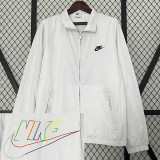 2024 New NK White Grey Windbreaker(后背带彩字、彩标）