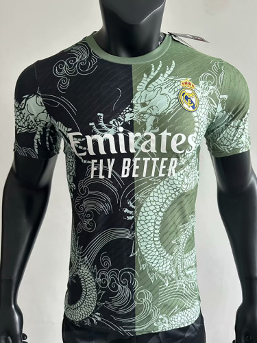 25/26 RMA Black Green Dragon   Player Version Training Shirts