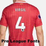 24/25 LIV Home  Long Sleeve  Soccer Jersey