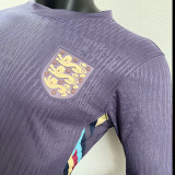 2024 England Away Long Sleeve Player Version Soccer Jersey (长袖)
