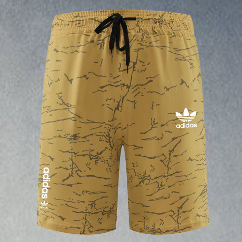 2025 RF-M556 AD Yellow Cracked Digital Printed Casual Fitness Shorts#带三叶草