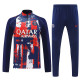 24/25  PSG Sapphire Blue Inkjet  Player version Half Pull Tracksuit  (球员版、半拉链)
