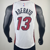 22/23 HEAT ADEBAYO #13 White Top Quality Hot Pressing NBA Jersey (V领）