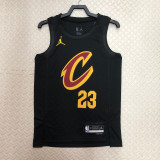 22/23 Cleveland Cavaliers JAMES #23 Black Top Quality Hot Pressing NBA Jersey (Trapeze Edition)