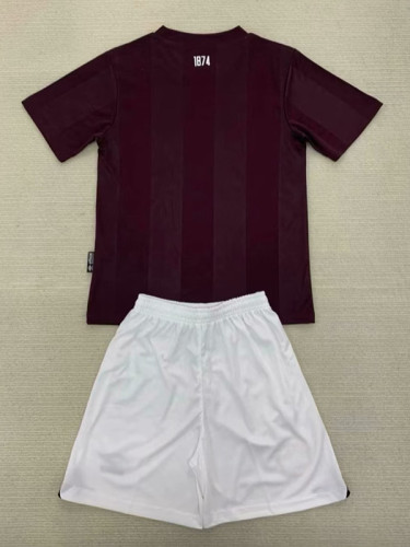 24/25 Heart of Midlothian Home Fans Soccer Jersey(成人套装）