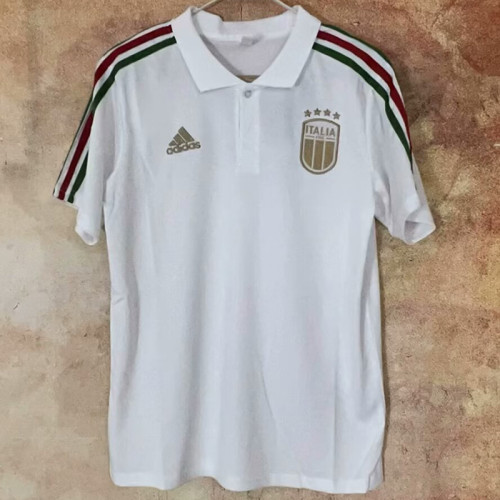 2024  Italy White Polo Shirt