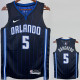 22/23 Magic BANCHERO #5 Black Top Quality Hot Pressing NBA Jersey（黑色条纹）