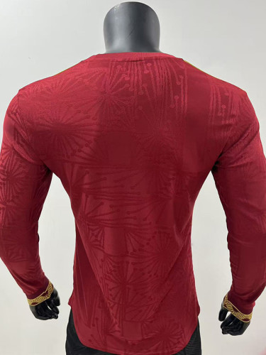 25/26 Mexico Golden Cup Red Player Version  Long Sleeve Soccer Jersey