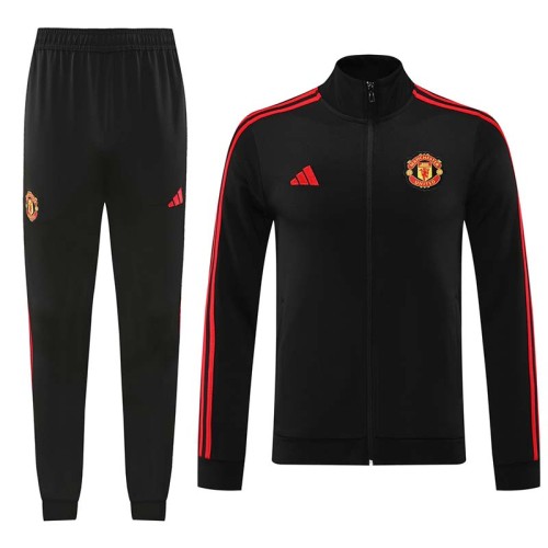 24/25  Man Utd  Black（Red Edge Jacket Tracksuit （三红边）