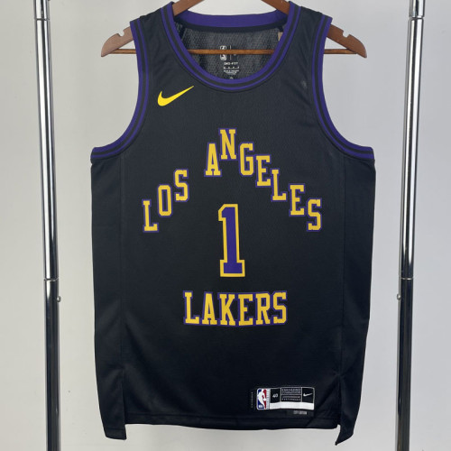 23/24 LAKERS RUSSELL #1 Black City Edition Top Quality Hot Pressing NBA Jersey