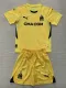 24/25 Marseille Yellow Goalkeepe Kids Soccer Jersey