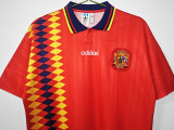 1994 Spain Home Red Retro Soccer Jersey